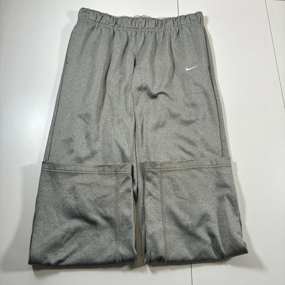 Nike Sweatpants Large Grey Therma-FIT Fleece Athleisure Training